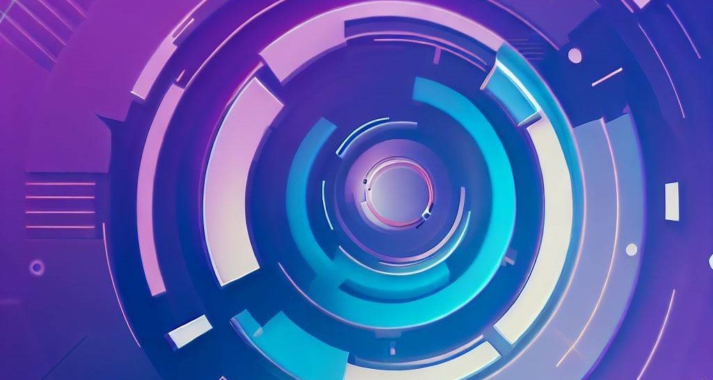 Purple and blue artistic circles